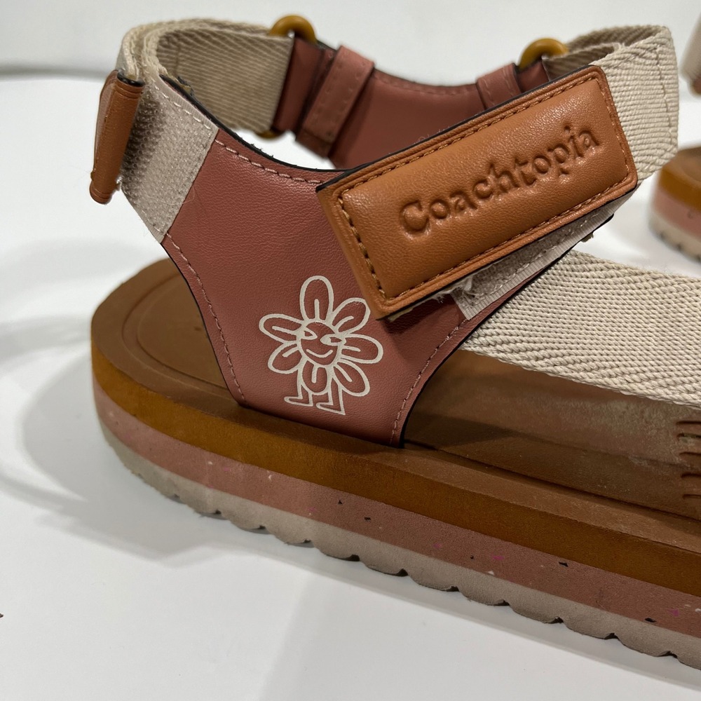 Coachtopia Strappy Sport Sandals Platform Adjustable Slides Womens 9 Open Toe - Picture 8 of 15